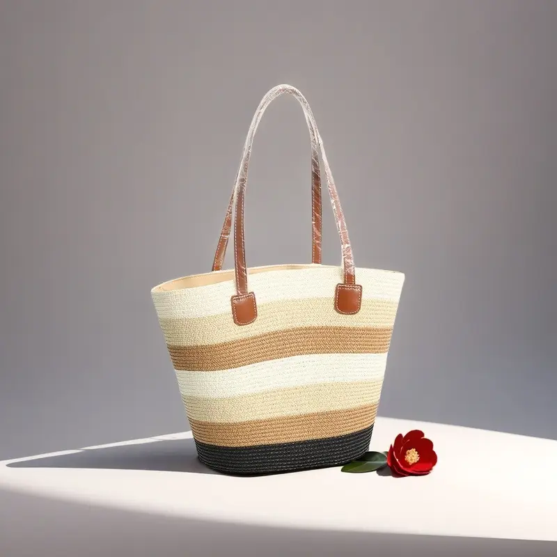 Women Straw Bag Summer 2024 Large Capacity Beach Bag - Image 41
