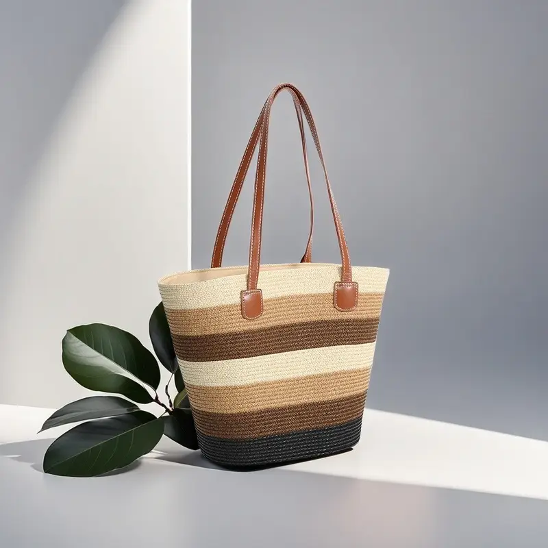 Women Straw Bag Summer 2024 Large Capacity Beach Bag - Image 42