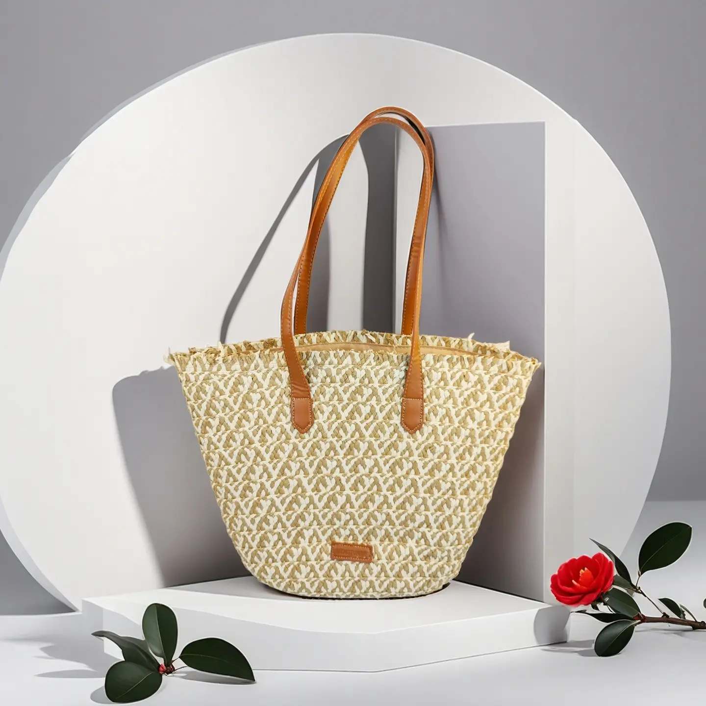 Women Straw Bag Summer 2024 Large Capacity Beach Bag - Image 56