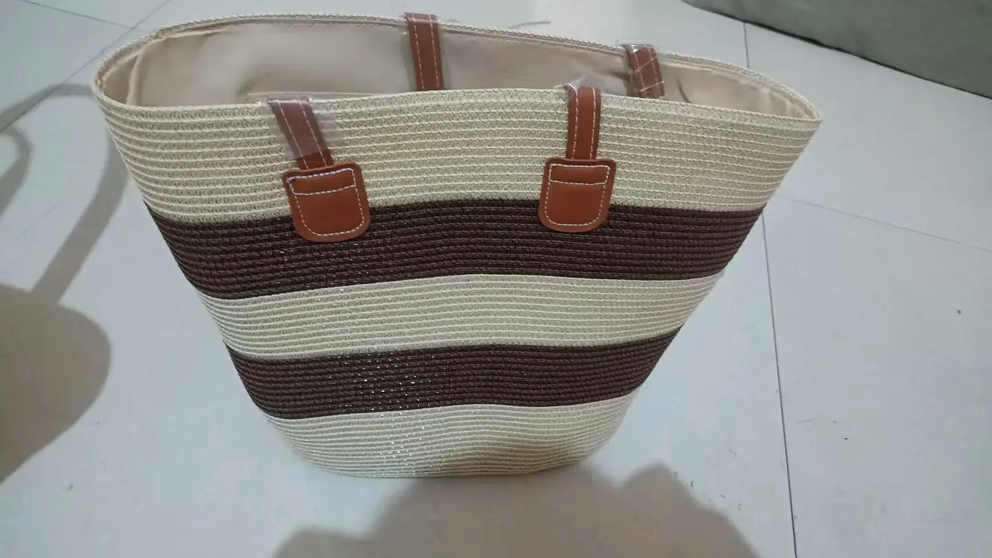 Women Straw Bag Summer 2024 Large Capacity Beach Bag - Image 63