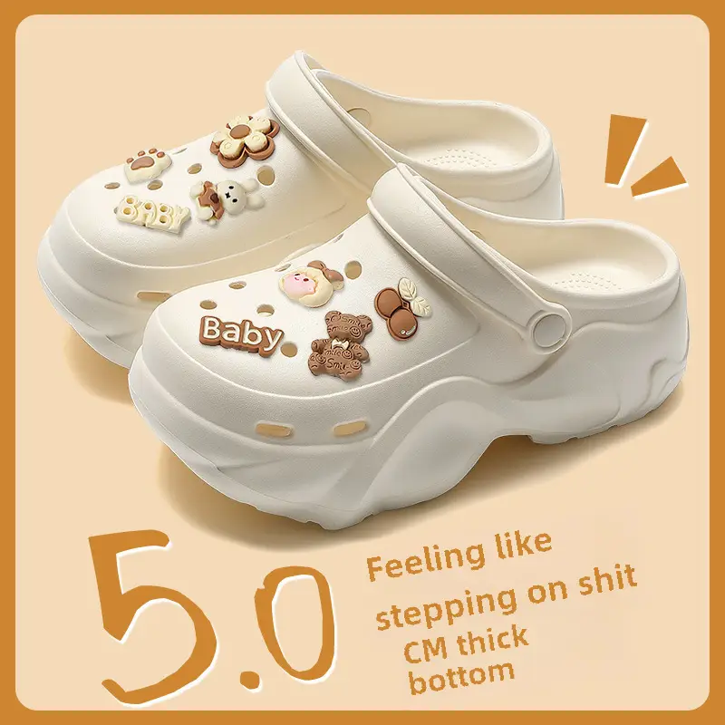 Women's Chao Soft Beige Clogs 2024 Summer - Image 9