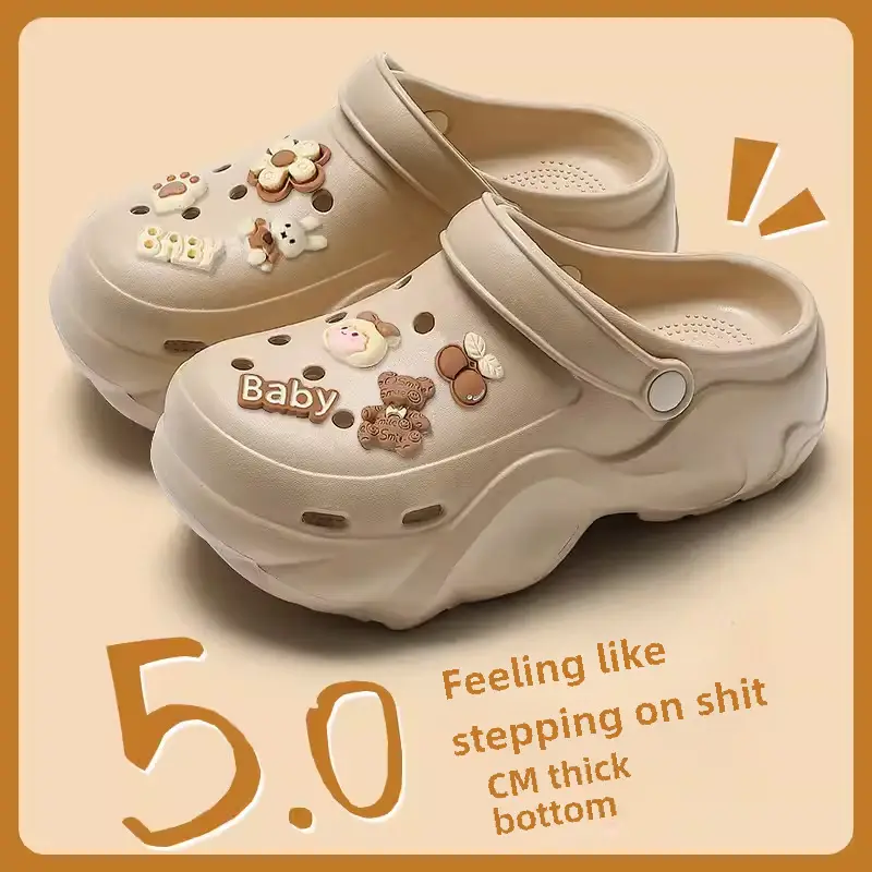 Women's Chao Soft Beige Clogs 2024 Summer - Image 11