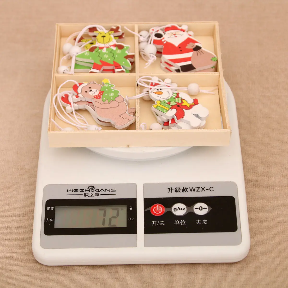 Wooden Cartoon Christmas Tree Decorations Set of 3 — feature 8