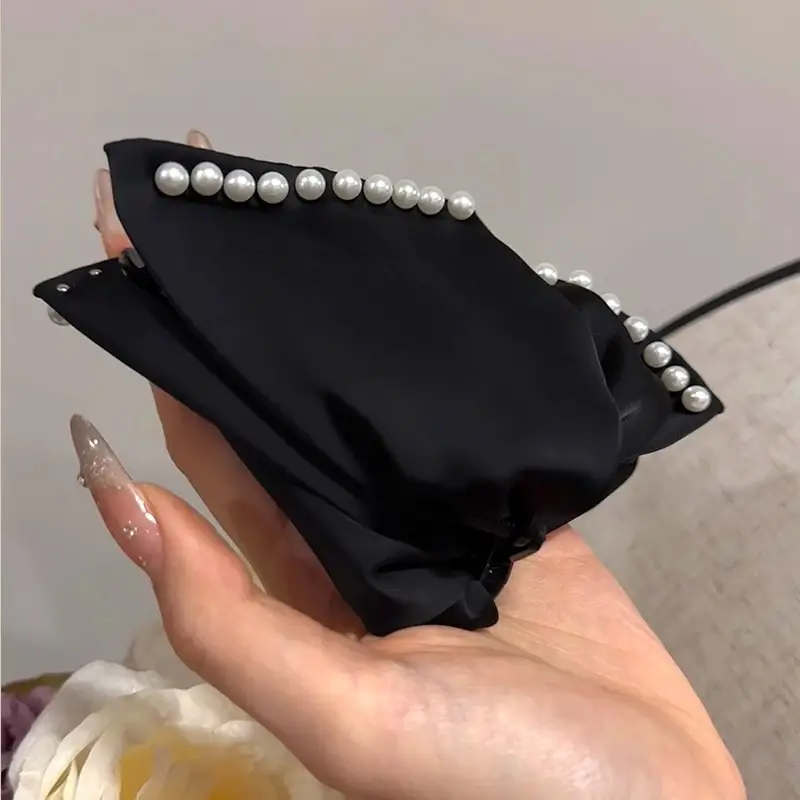 Vintage Pearl Bow Hairpin for Women - Image 6