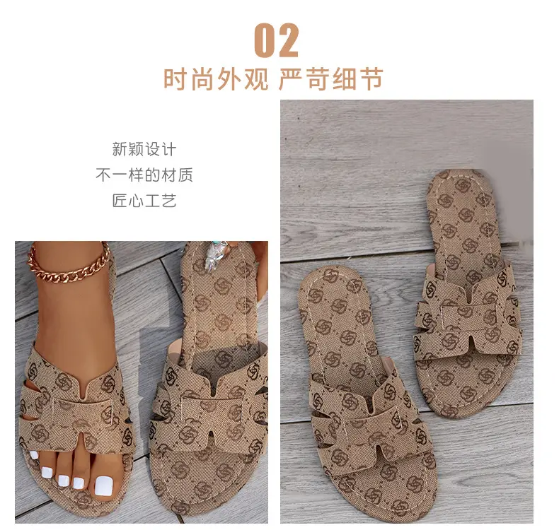 Casual and Versatile Flip-Flops Export 2024 Summer New Slippers Women's Sandals Casual Comfortable Non-Slip Beach Shoes — feature 5