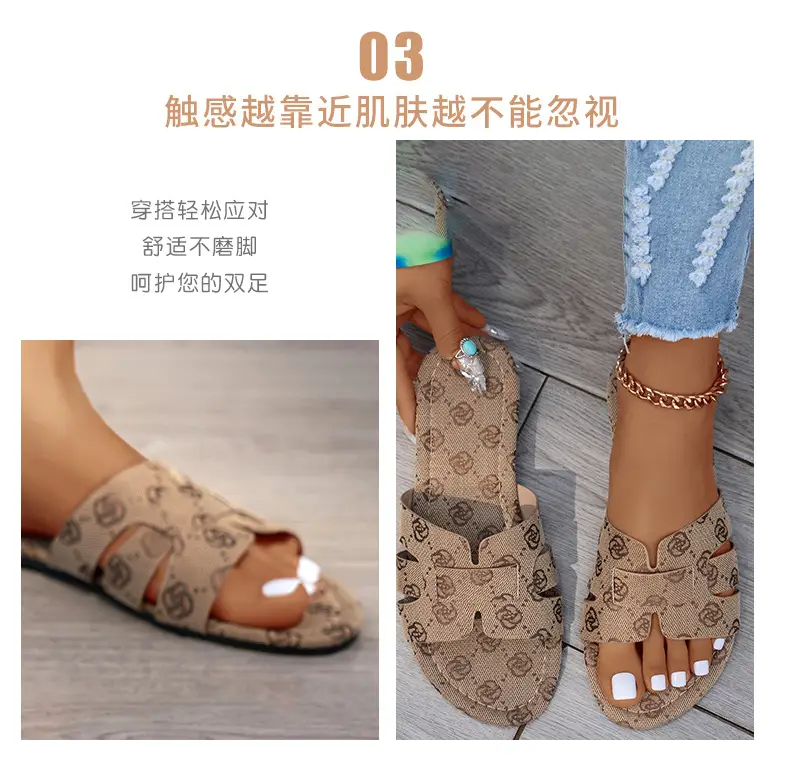 Casual and Versatile Flip-Flops Export 2024 Summer New Slippers Women's Sandals Casual Comfortable Non-Slip Beach Shoes — feature 6
