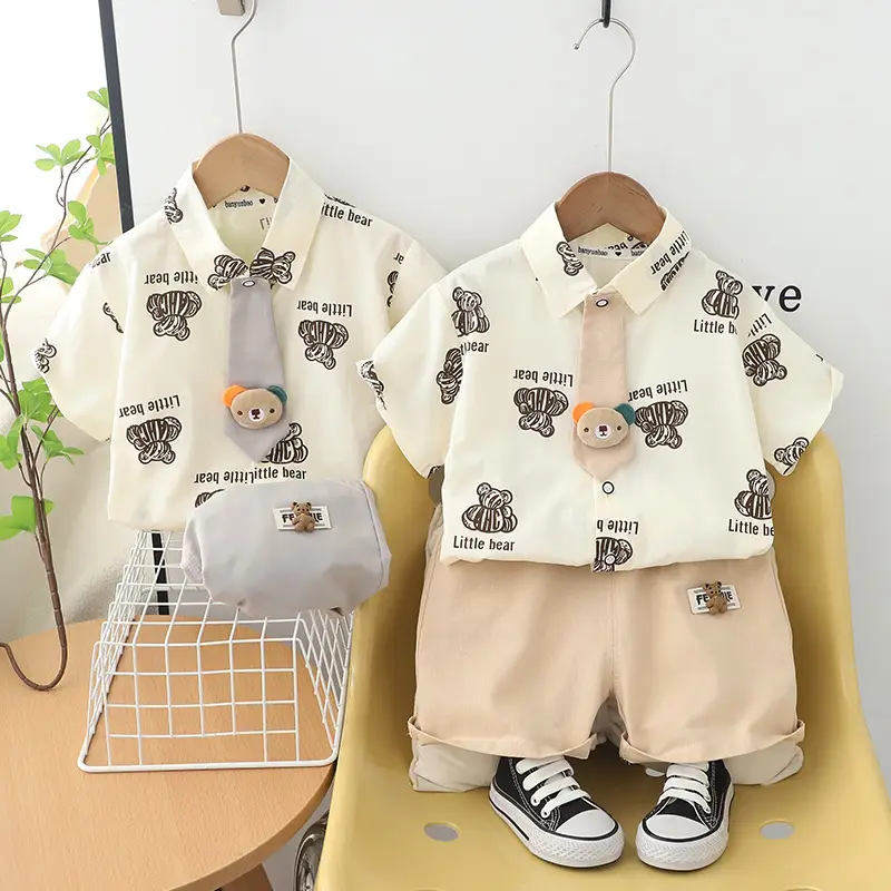 Boys Cotton Shorts Set Summer 2024 - Image 3