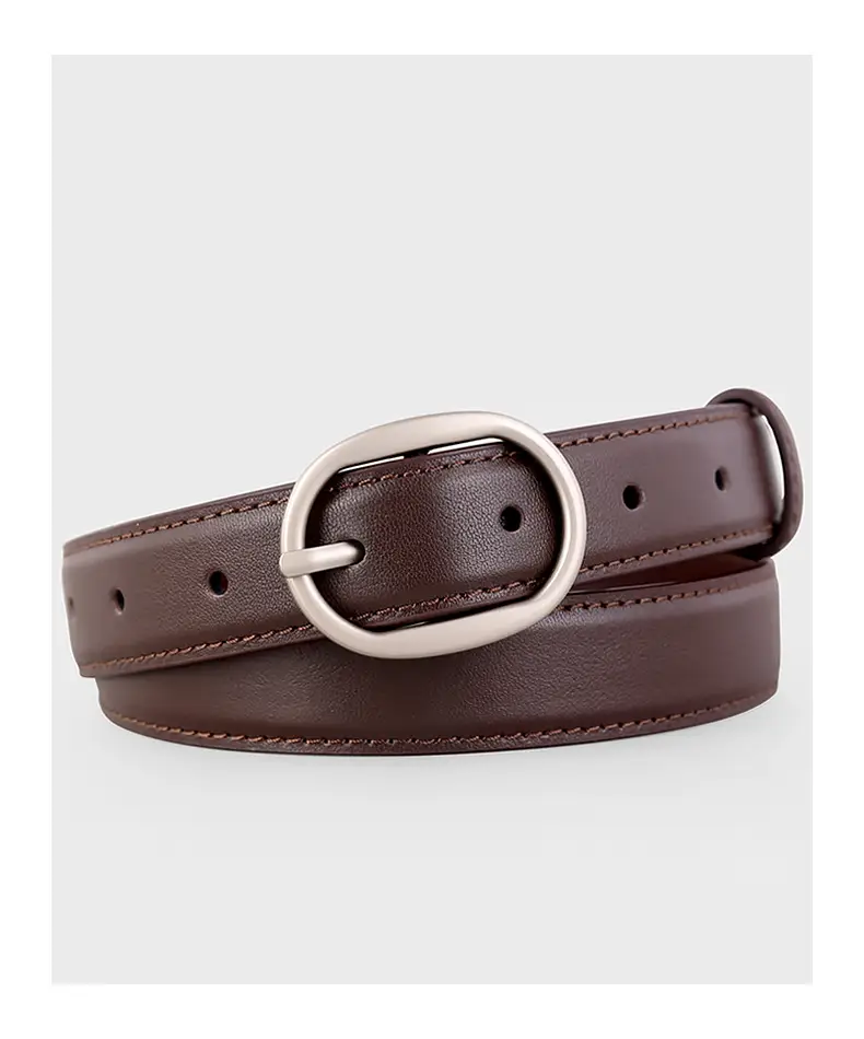 2024 New Women's Black Leather Belt with Pin Buckle — feature 19