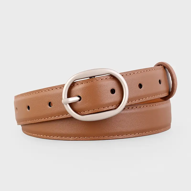 2024 New Women's Black Leather Belt with Pin Buckle - Image 2