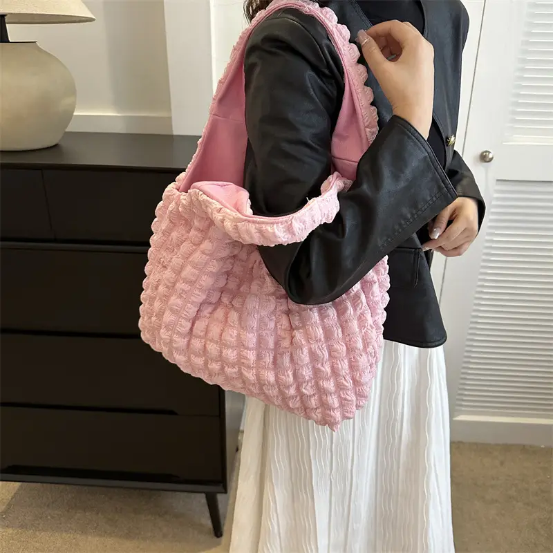 Pink Bubble Waffle Shoulder Bag 2024 - Image 8