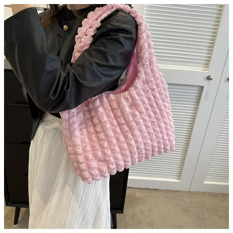 Pink Bubble Waffle Shoulder Bag 2024 — feature 19