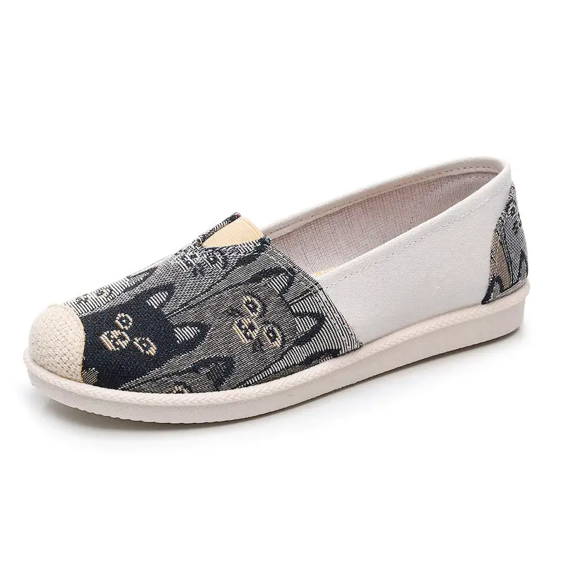 Women's Lazy Fisherman Canvas Slippers with Soft Sole
