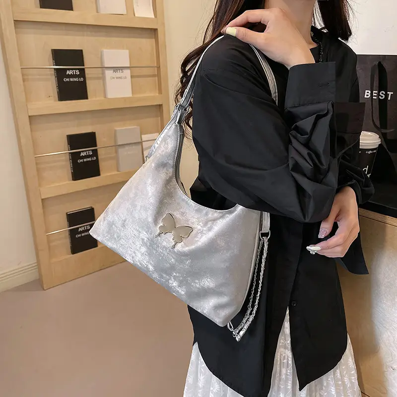 Pink Butterfly Shoulder Crossbody Bag for Women - Image 8