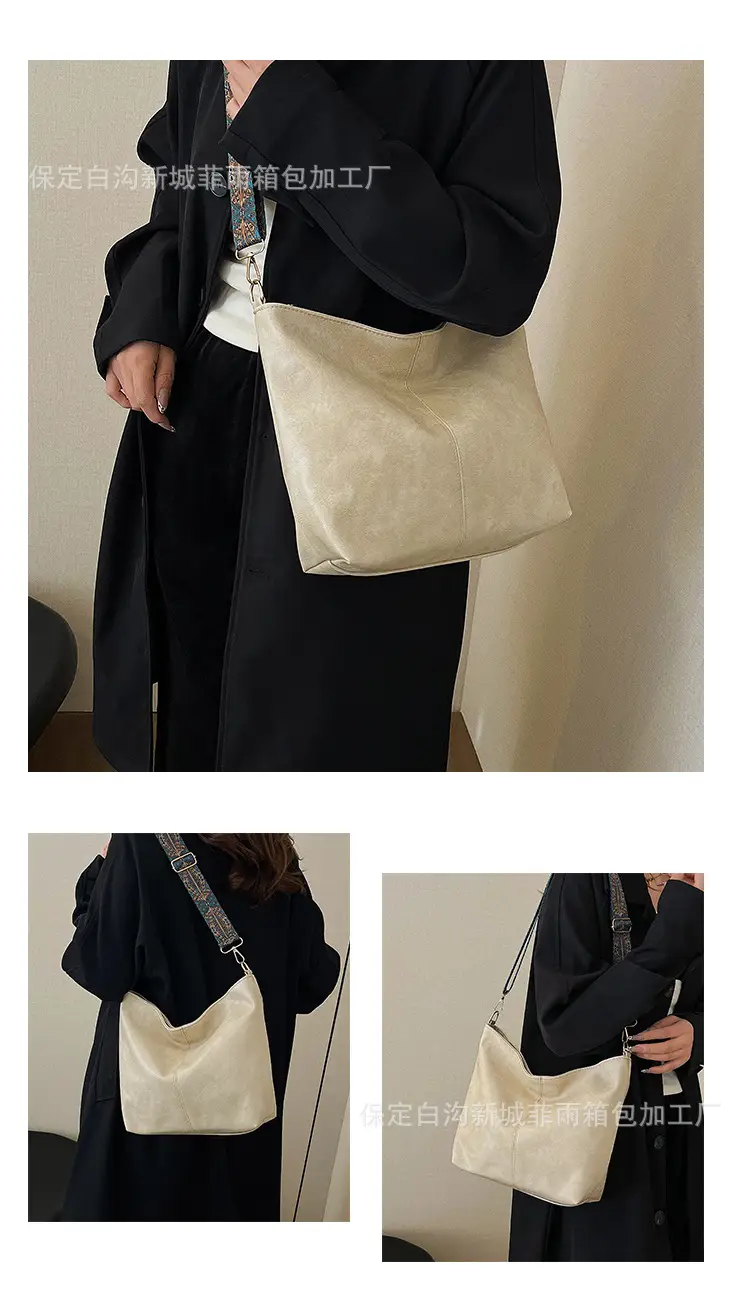 Large Capacity Vintage Wide Strap Shoulder Crossbody Bag — feature 12