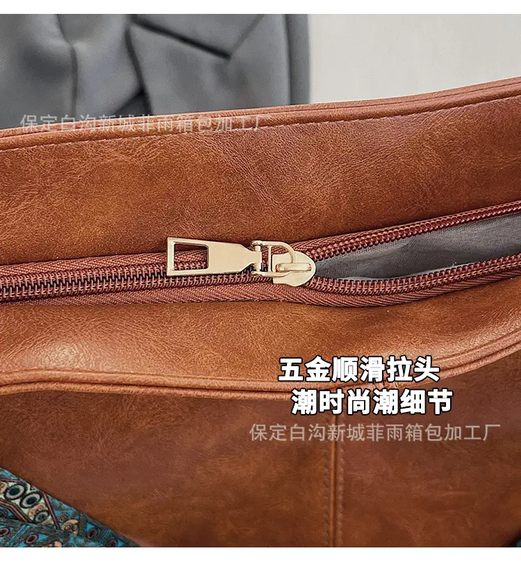 Large Capacity Vintage Wide Strap Shoulder Crossbody Bag — feature 7