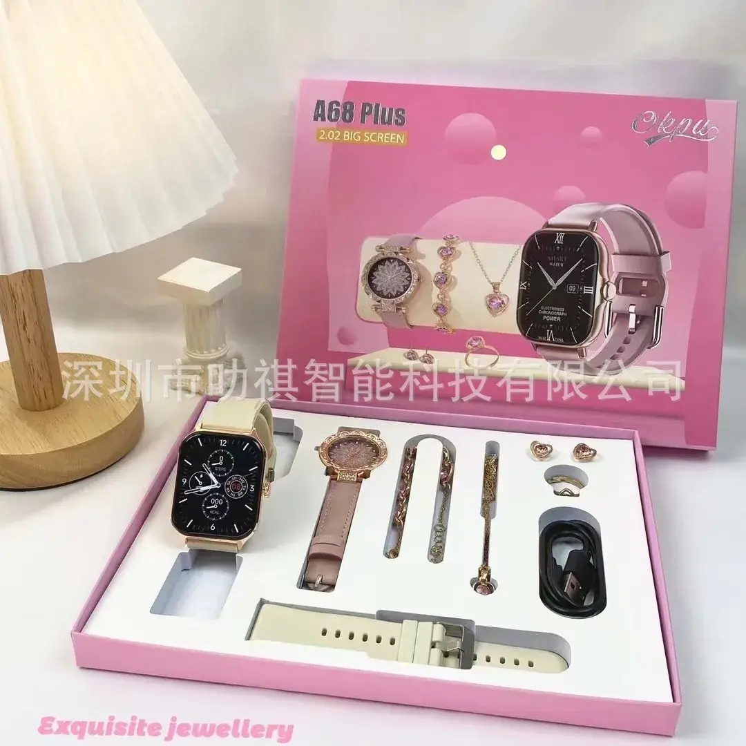 A68 Plus Smart Watch Bluetooth 7-in-1 with 7 Accessories - Image 3
