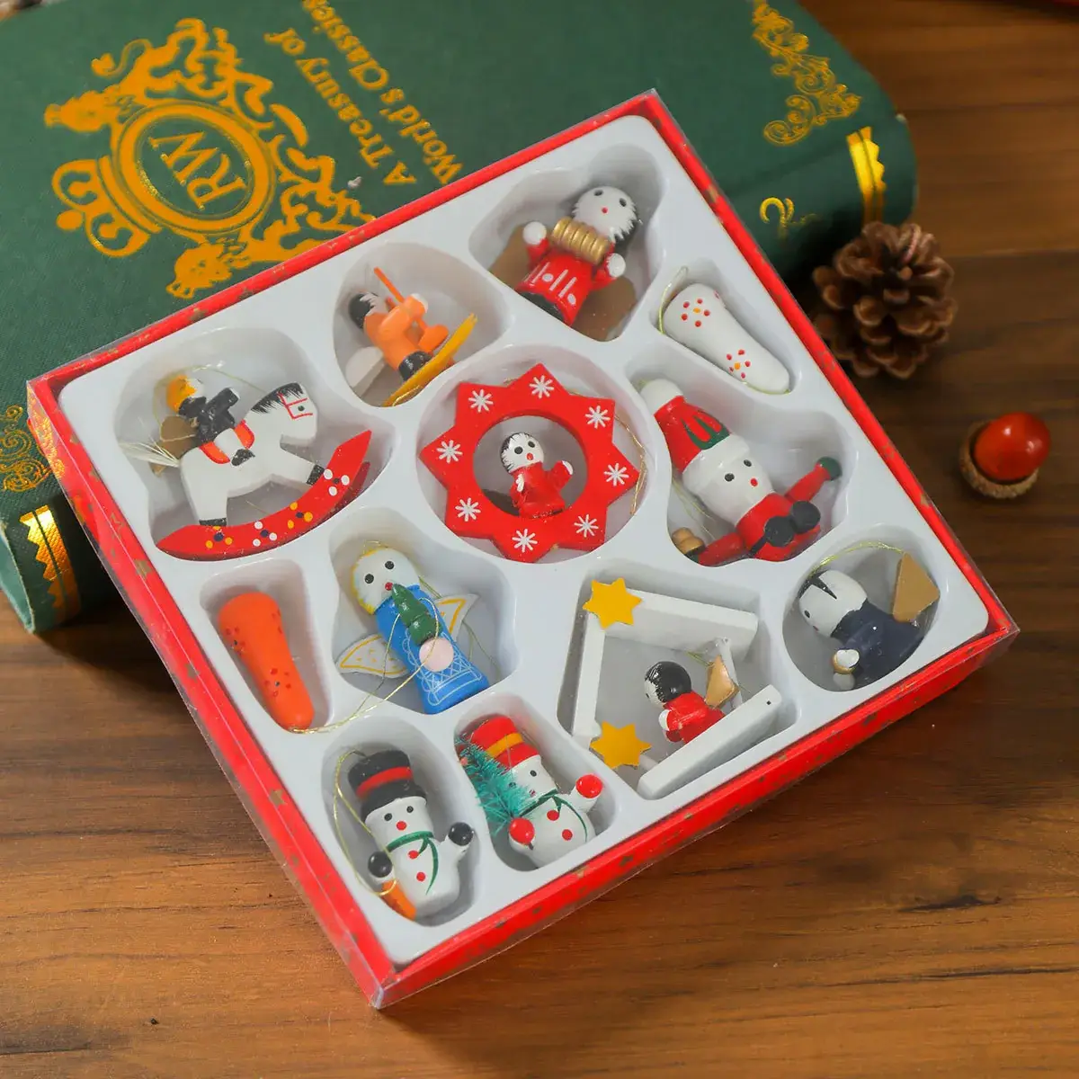 Wooden Christmas Tree Pendant Set for Kids - Image 4