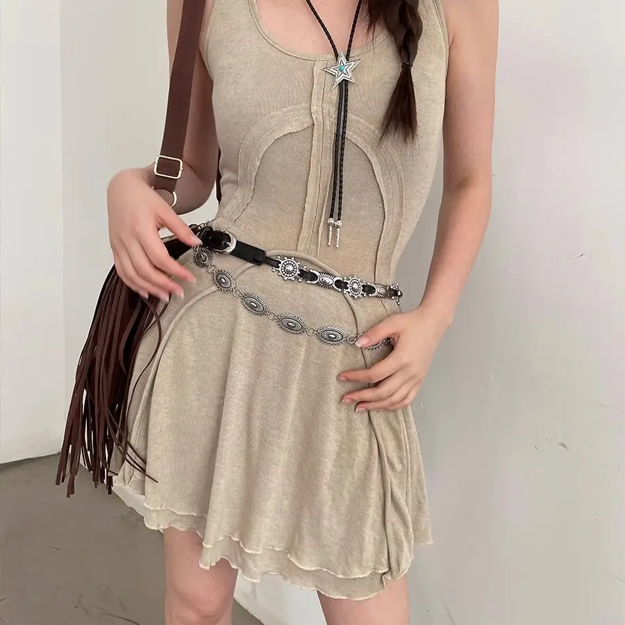 American Retro Belt Belt Bohemian Versatile Jeans Accessories High-End Niche Design Waist Chain Trend - Image 3