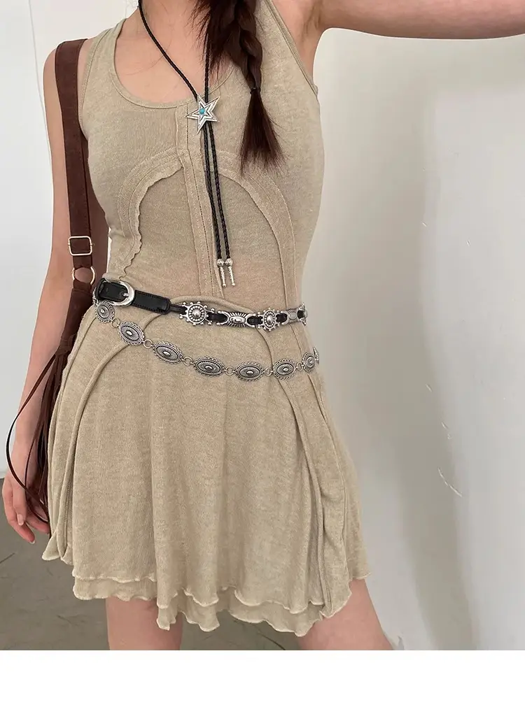 American Retro Belt Belt Bohemian Versatile Jeans Accessories High-End Niche Design Waist Chain Trend — feature 12