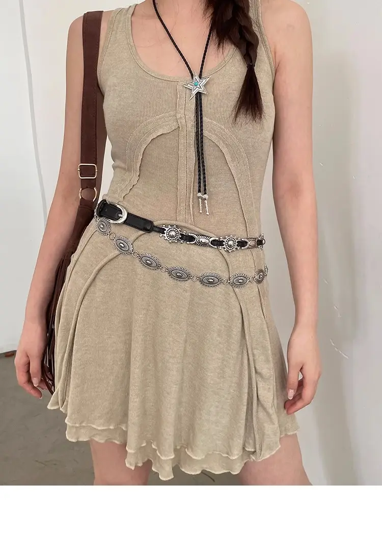 American Retro Belt Belt Bohemian Versatile Jeans Accessories High-End Niche Design Waist Chain Trend — feature 13