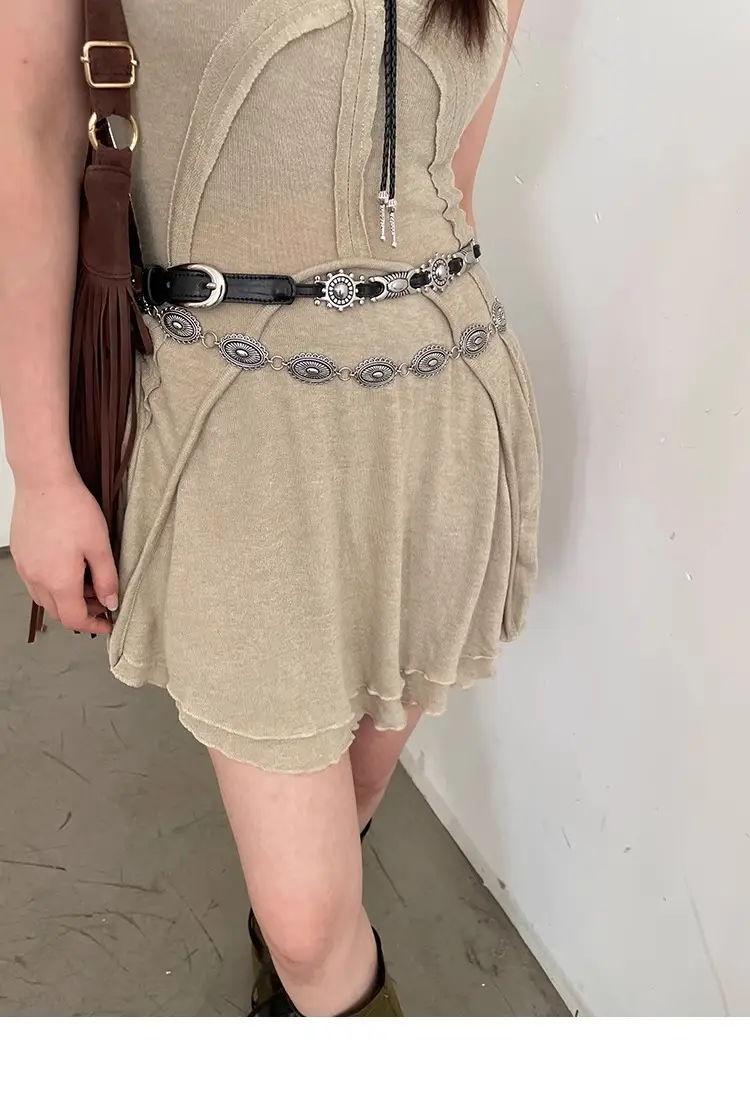 American Retro Belt Belt Bohemian Versatile Jeans Accessories High-End Niche Design Waist Chain Trend — feature 14