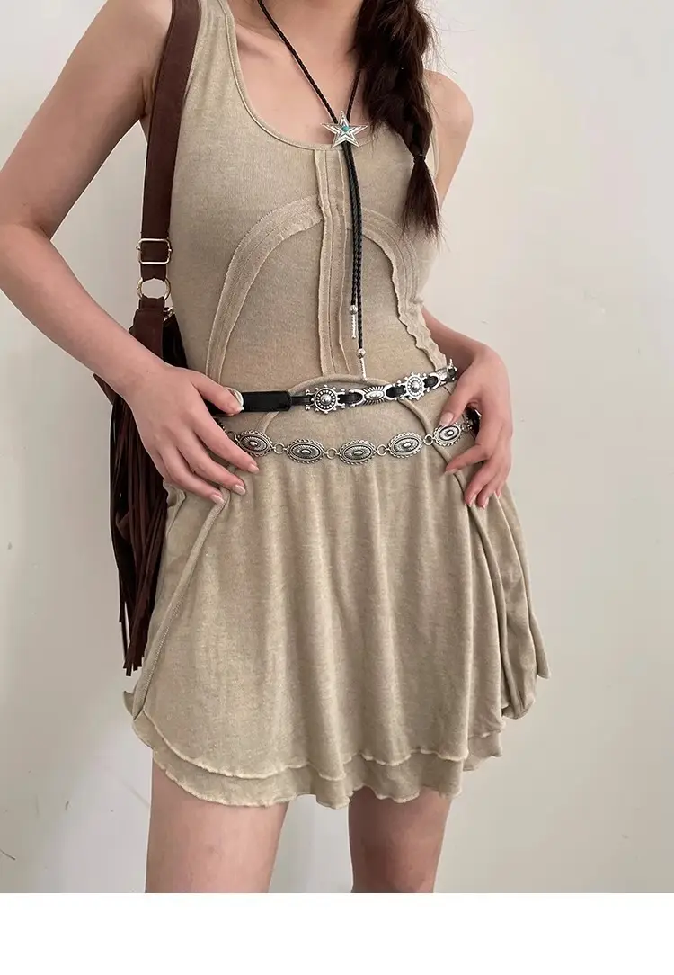 American Retro Belt Belt Bohemian Versatile Jeans Accessories High-End Niche Design Waist Chain Trend — feature 4