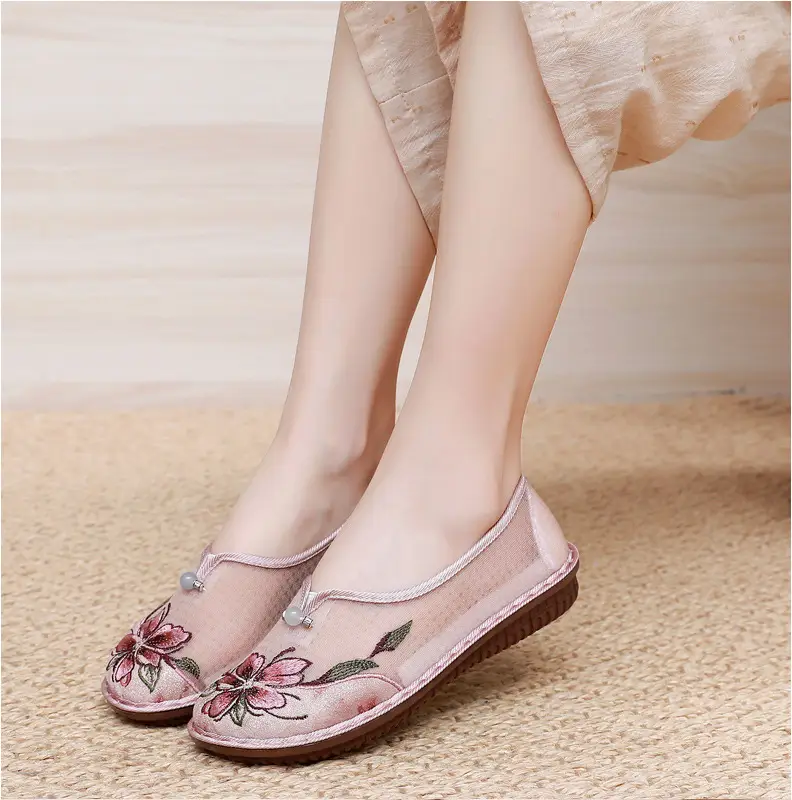 Old Beijing Cloth Shoes Summer New Mesh Women's Shoes Comfortable Breathable Ethnic Style Mother Shoes Fashionable Antique Hanfu Shoes — feature 18