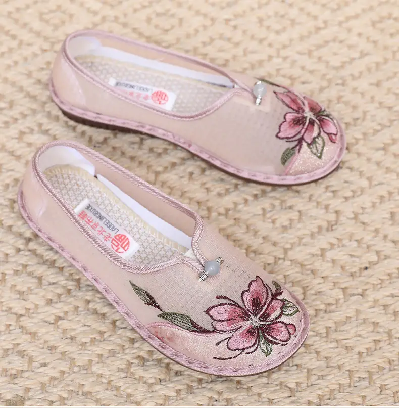 Old Beijing Cloth Shoes Summer New Mesh Women's Shoes Comfortable Breathable Ethnic Style Mother Shoes Fashionable Antique Hanfu Shoes — feature 29