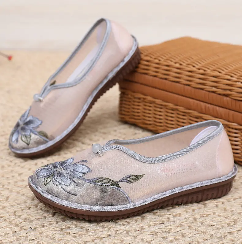 Old Beijing Cloth Shoes Summer New Mesh Women's Shoes Comfortable Breathable Ethnic Style Mother Shoes Fashionable Antique Hanfu Shoes — feature 34