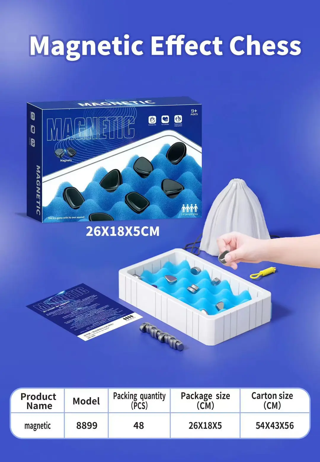 Cross-border magnetic force on the effect of war chess stepping on thunder chess magnet induction puzzle decompression double desktop table games children's toys — feature 11