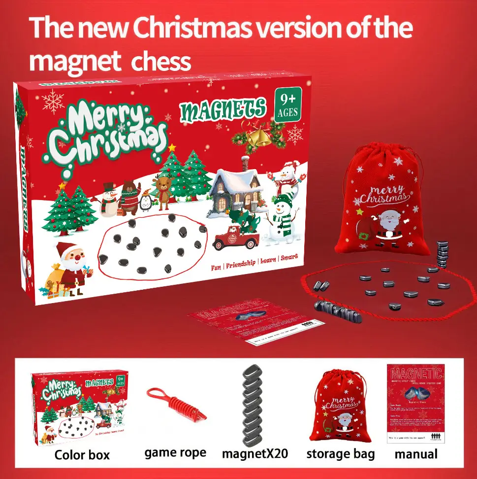 Cross-border magnetic force on the effect of war chess stepping on thunder chess magnet induction puzzle decompression double desktop table games children's toys