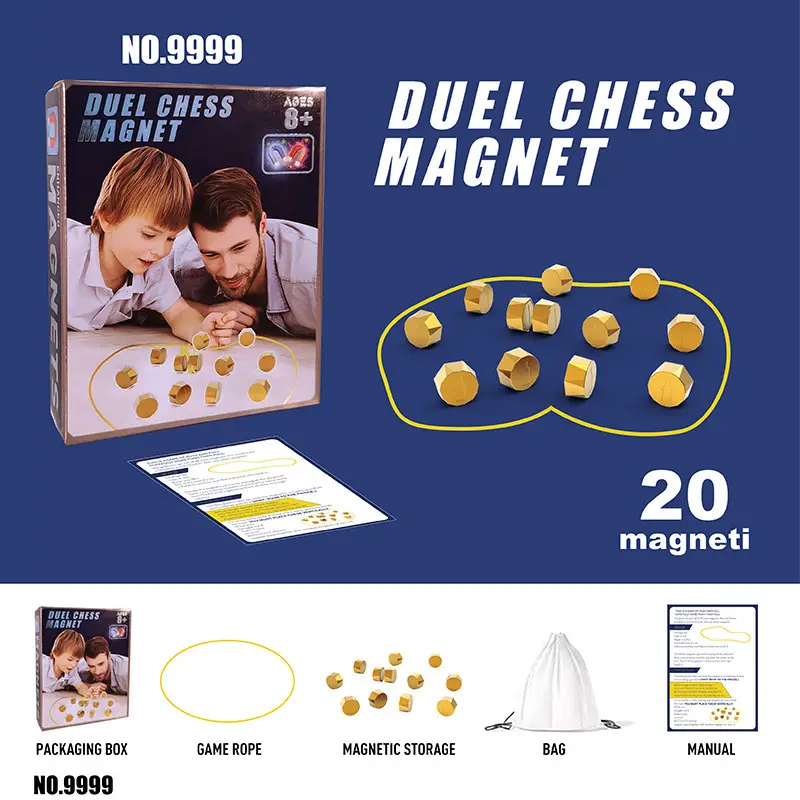 Cross-border magnetic force on the effect of war chess stepping on thunder chess magnet induction puzzle decompression double desktop table games children's toys