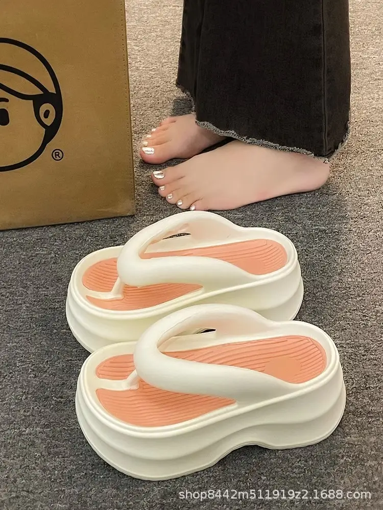 Black Thick Bottom Flip-Flops Women 2024 Summer — feature 15