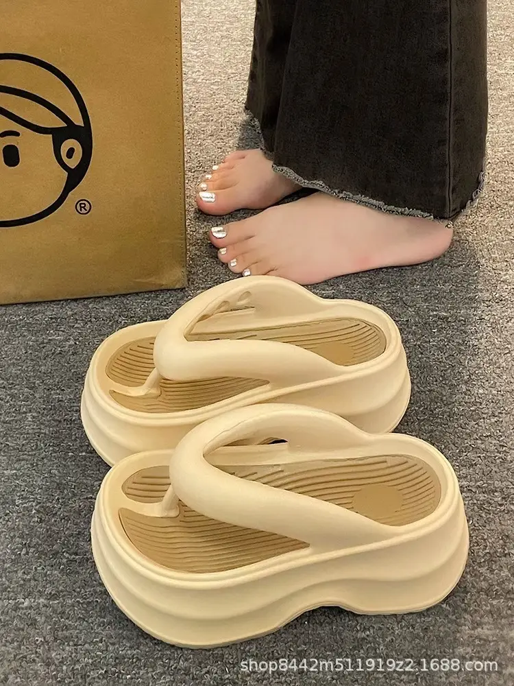 Black Thick Bottom Flip-Flops Women 2024 Summer — feature 16