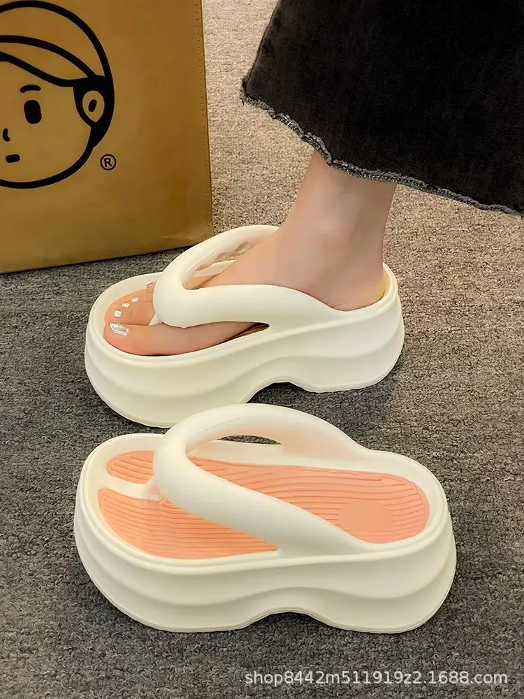 Black Thick Bottom Flip-Flops Women 2024 Summer — feature 23