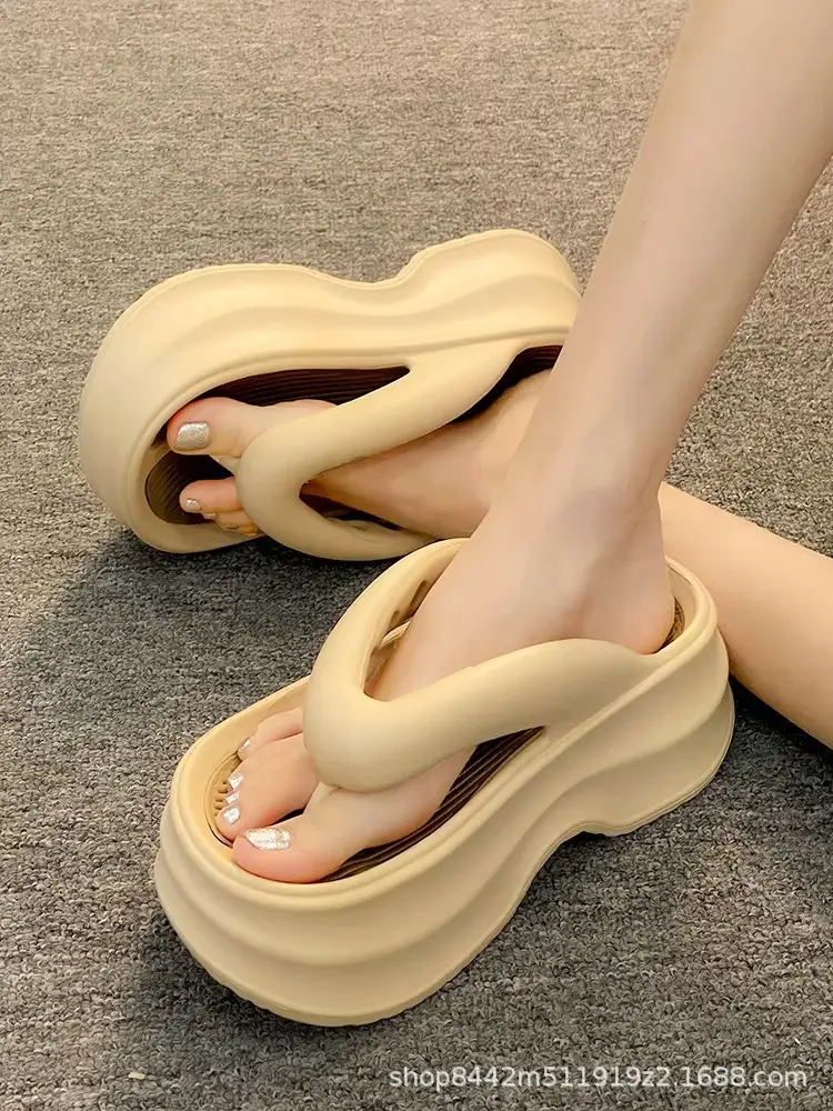 Black Thick Bottom Flip-Flops Women 2024 Summer — feature 24