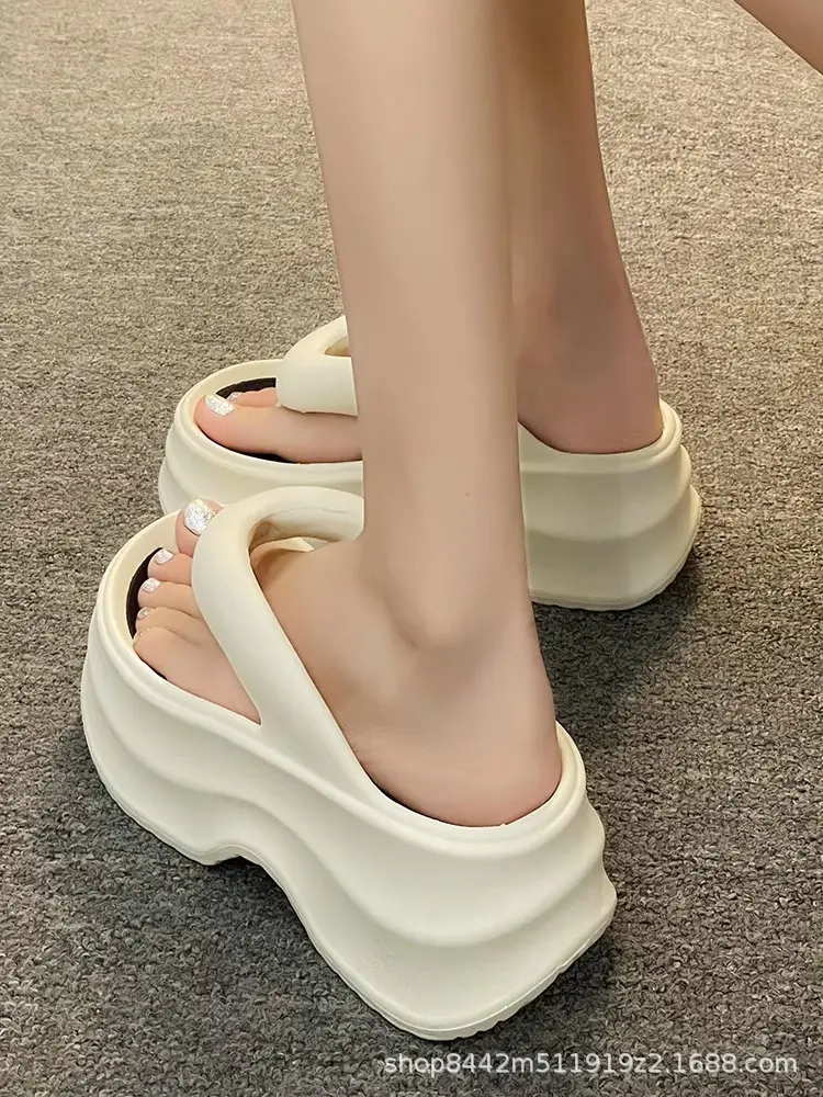 Black Thick Bottom Flip-Flops Women 2024 Summer — feature 29