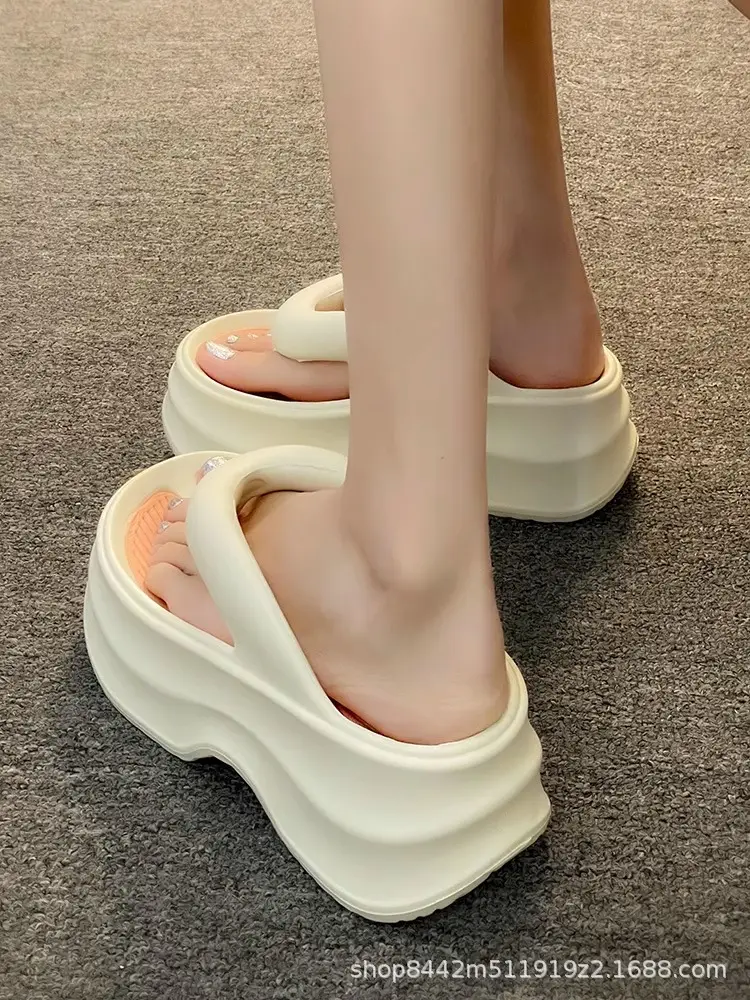 Black Thick Bottom Flip-Flops Women 2024 Summer — feature 30