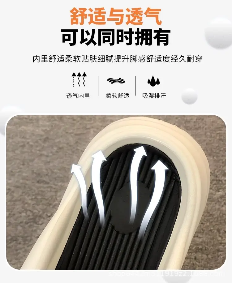 Black Thick Bottom Flip-Flops Women 2024 Summer — feature 8