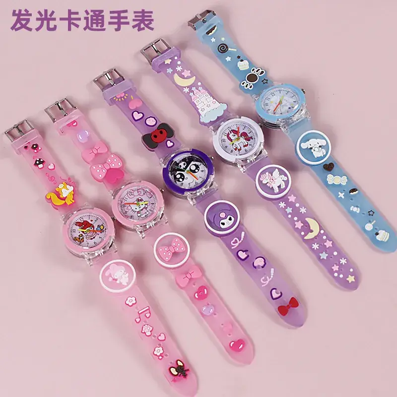 Cute Blue Cartoon Cat Kuromi Watch for Kids - Image 6