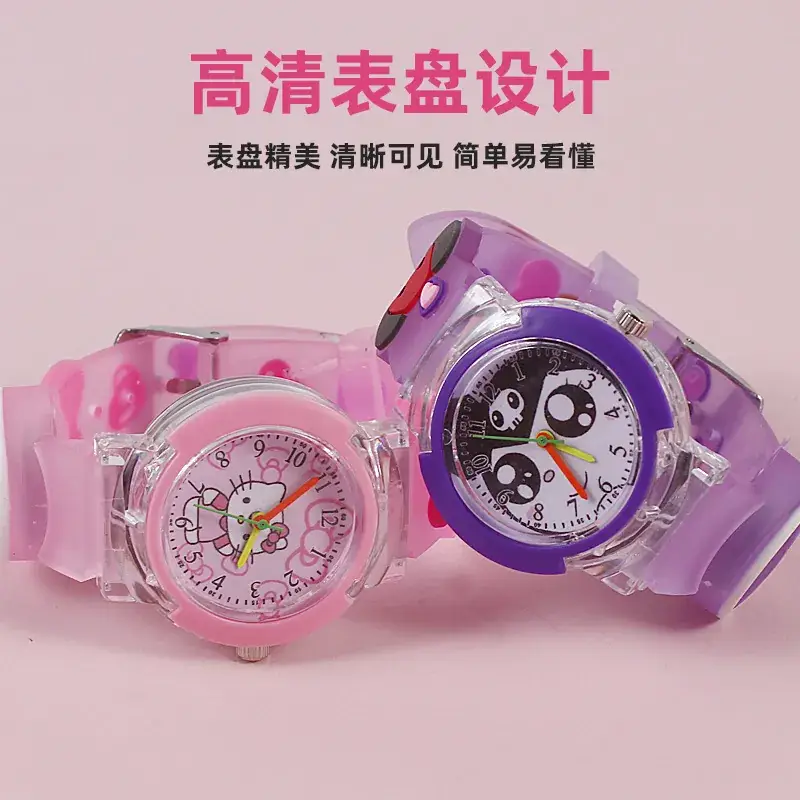 Cute Blue Cartoon Cat Kuromi Watch for Kids - Image 7