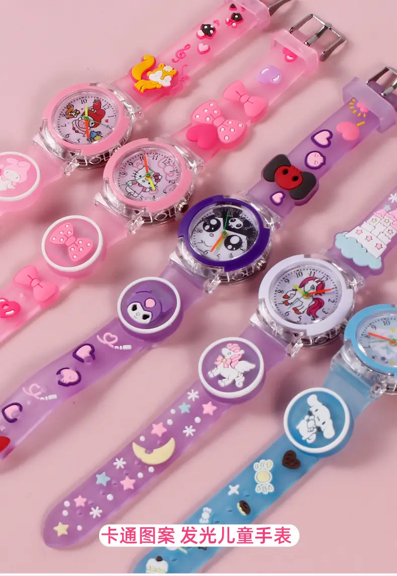 Cute Blue Cartoon Cat Kuromi Watch for Kids — feature 1