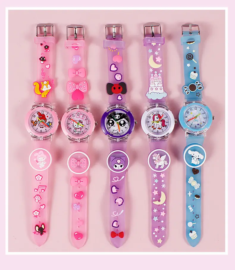 Cute Blue Cartoon Cat Kuromi Watch for Kids — feature 14