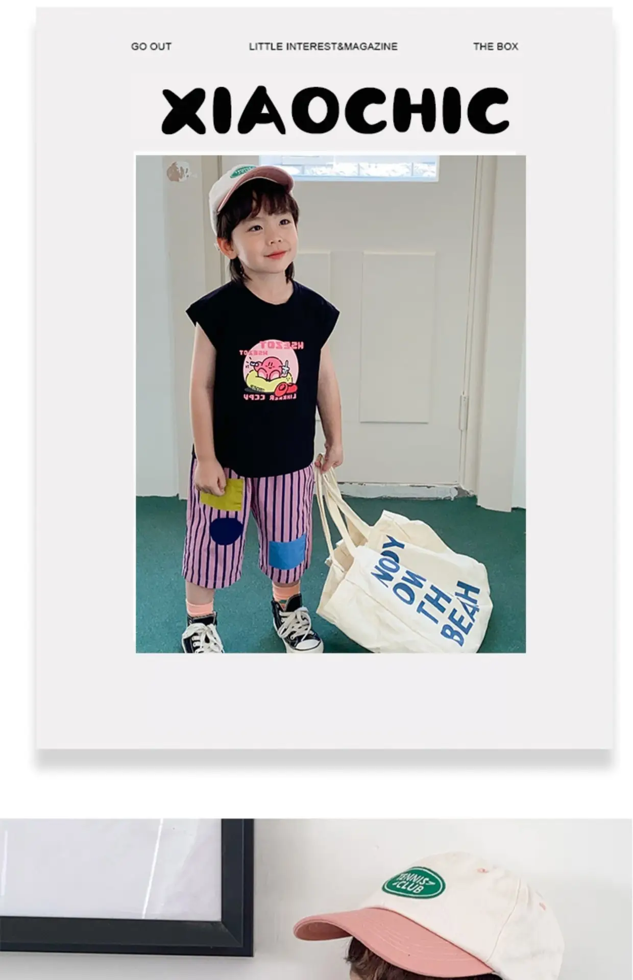 Cute Print Sleeveless T-Shirt for Kids Boys Girls Cotton Summer — feature 8