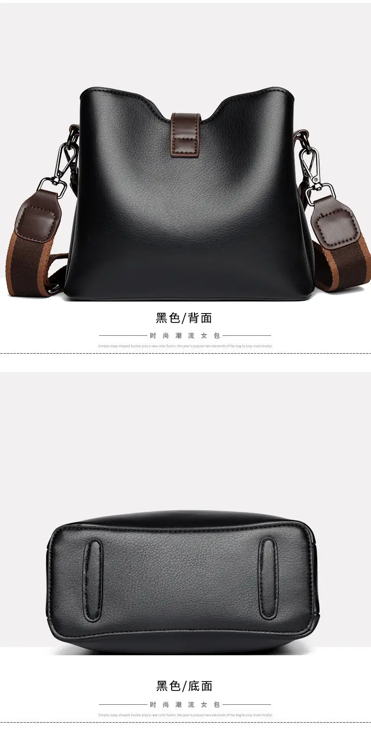 Brown Leather Bucket Bag for Women Spring Summer — feature 23