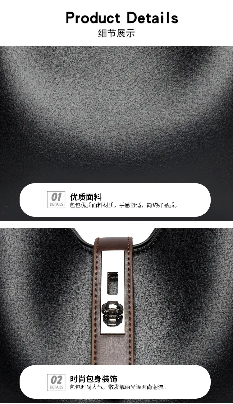 Brown Leather Bucket Bag for Women Spring Summer — feature 24