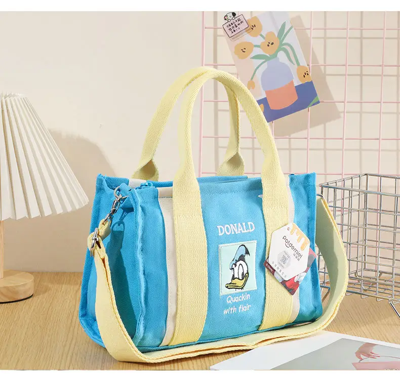 Disney Plush Shoulder Bag Yellow Pink Large Capacity — feature 12