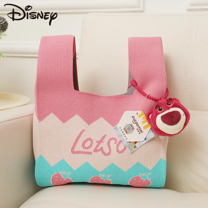 Disney Plush Shoulder Bag Yellow Pink Large Capacity