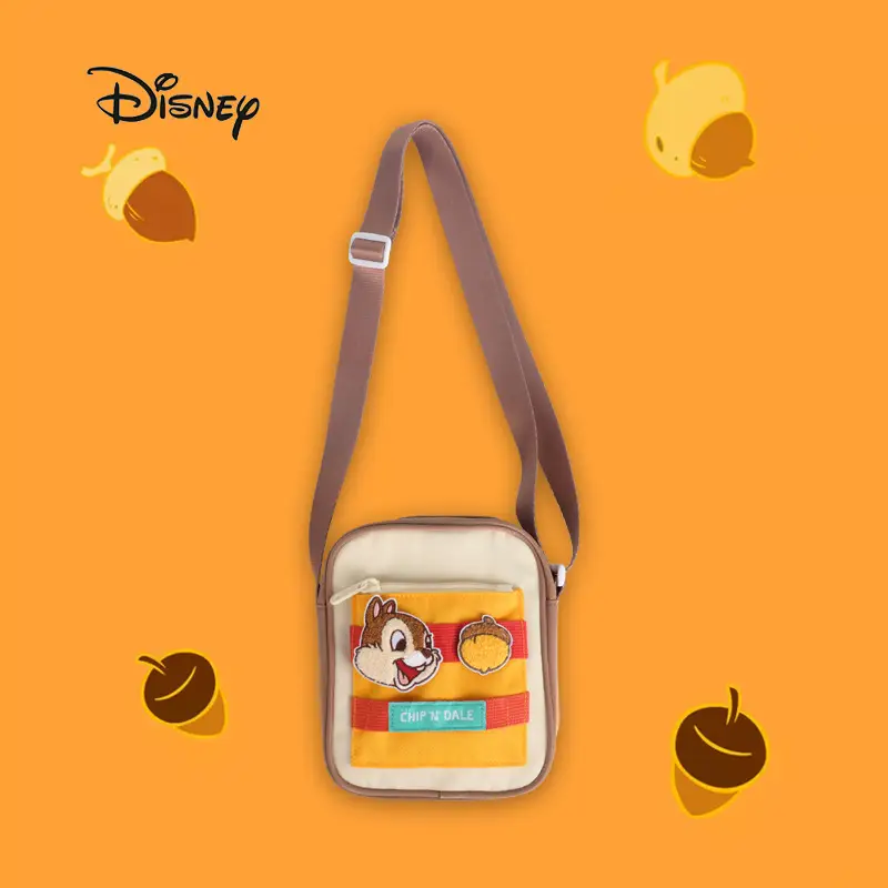 Disney Plush Shoulder Bag Yellow Pink Large Capacity
