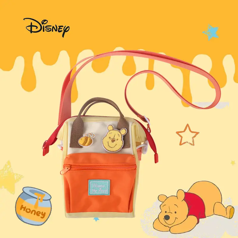 Disney Plush Shoulder Bag Yellow Pink Large Capacity